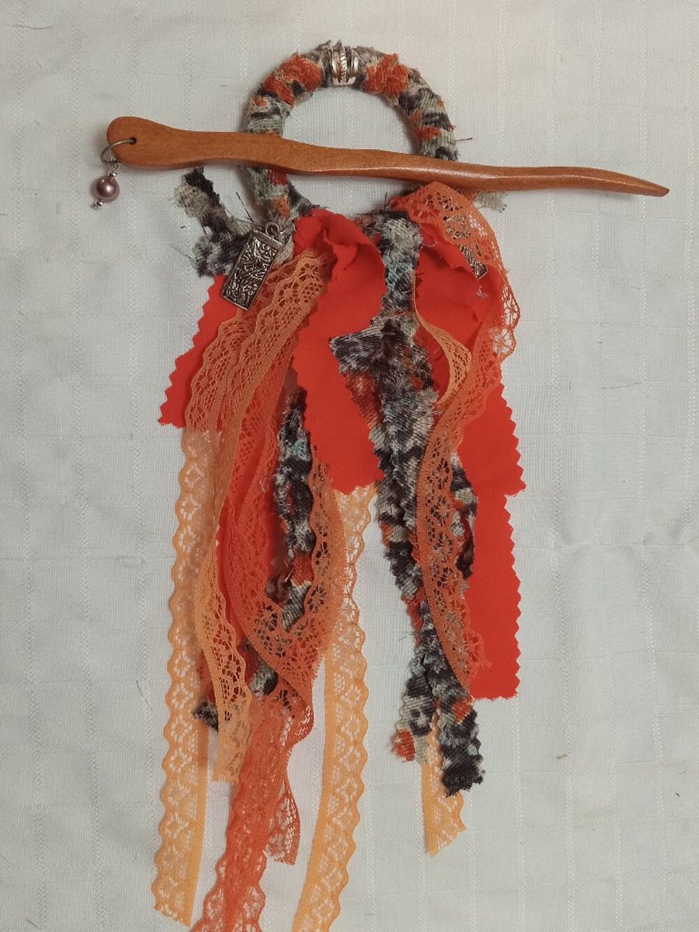 Round dreads or hair wrap/boho bun extension/Hair clip/Hair atebas & pic